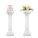 Colingmill 2 Pcs Wedding Roman Column Greek Pillars Stand Plastic Wedding Pillars Columns for Ceremony Flowers Plant Holder for Ceremony Event Party (Square,10.63 x 10.63 Inches)