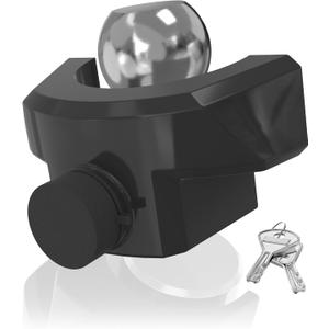 DEEAGLE Trailer Locks Ball Hitch, Heavy Duty Trailer Hitch Locks Fits 2 Couplers, Anti-Theft Ball Hitch Lock for RV Travel Trailer, Black
