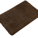 Solid Color Pattern Bathroom Rugs, Polyester Bath Mat, Machine Washable Brown 29.5x19.8