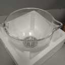 5QT Glass Mixing Bowl for KitchenAid 4.5-5 Quart Tilt-Head Stand Mixers | Double-Layer Thickened Mixing Bowl Replacement for Kitchen aid with Measurement Markings Pour Spout & Handle, Dishwasher Safe