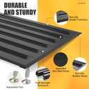 Threshold Ramp for Doorways,Adjustable Height 2.6"-7.3" Aluminum Wheelchair Ramp with Heightening Screws and Swivel Angle Leg,1100lbs Load Capacity, 30"x36'' Curb Ramp for Trolley,Power Chairs