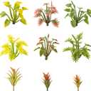 90 Pcs Mixed Model Plants Miniature Plants Mini Model Trees Green Shrubs Bush Model for Train Scenery Railway Sand Military Layout Park Garden Scene