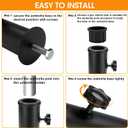 Umbrella Tube Base Universal Granite Umbrella Stand Tube Outdoor,Outside Stone Umbrella Stainless Steel Tube Base,Heavy Duty Flag Pole Stake Holder,Table Umbrella Tube Bracket,DIY Umbrella Tube Mount