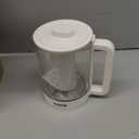 Electric Tea Kettle with Infuser, 1.5L Glass Water Boiler with Temperature Control, 24H Keep Warm & Auto Shut-Off, White