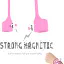 5 x Ultra Strong Magnetic Airpod Pro Strap Anti-Lost Cord Sports Lanyard Compatible with Airpods 3rd 2nd Generation Pro 3 2 1 (3 Pink)