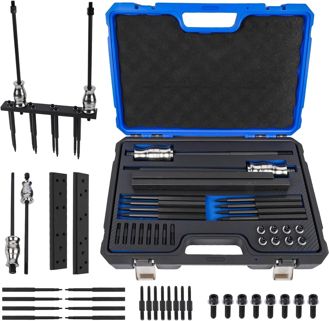 EN-51146 Fuel Injector Removal Tool,28Pcs Fuel Injector and Rail Assembly Replacer Master Tool Kit Compatible with GM Opel/Buick/Vauxhall/MG 1.0L 1.4L 1.5T 1.6L Engines,OEM EN-51146-100 EN-51146-150