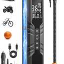 Tire Inflator Portable Air Compressor - 150PSI Cordless Air Pump for Car Tires, Portable Tire Inflator for Car, DC 12V Air Compressor with Pressure Gauge/LED Light for Auto/Bike/Motorcycle/Ball (Black)