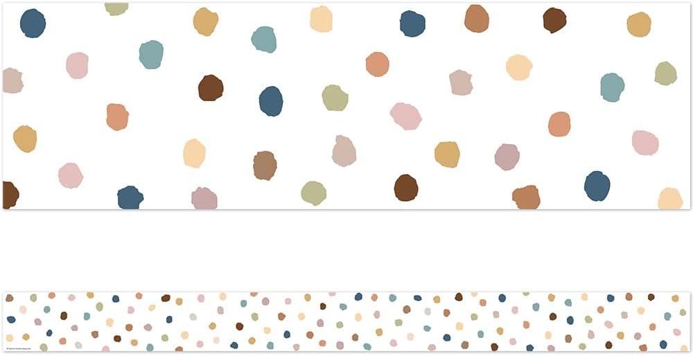 Teacher Created Resources Everyone is Welcome Painted Dots Straight Border Trim (TCR7165)