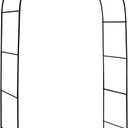 Skypatio Outdoor Flower Garden Arch Trellis 7.8Ft High x 4.6Ft Wide, Metal Garden Pergola Arbor for Climbing Plants, Black