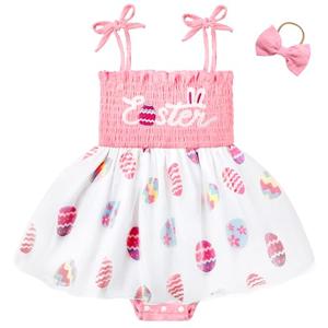HONGTEYA Baby Girl 1st Birthday Outfit Girl First Birthday Clothes One Year Old Gifts Romper Tulle Summer Newborn Dress Pack of 2