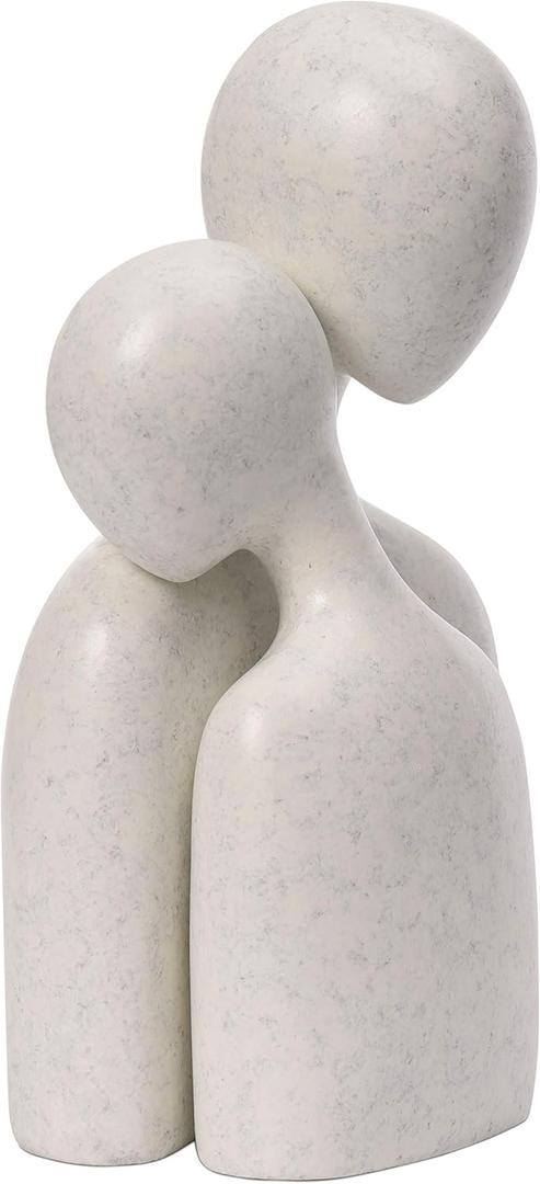 Quoowiit Abstract Couple Sculptures for Home Decor, Romantic Lover Statue for Shelf Decor Office Decor Table Decorations for Living Room Bedroom, Gifts for Anniversary Valentine Birthday (White-Large) Quoowiit Abstract Couple Sculptures for Home Decor, Romantic Lover Statue for Shelf Decor Office Decor Table Decorations for Living Room Bedroom, Gifts for Anniversary Valentine Birthday (White-Large)