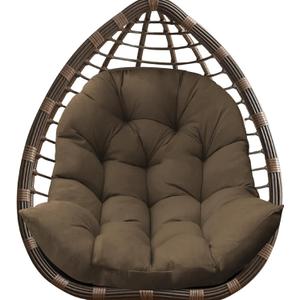 DANGHOOGY Egg Chair Cushion, Waterproof Outdoor Egg Replacement Cushions, Patio Chair Cushions for Outdoor Funiture, Thickened Hanging Chair Cushion, 35x47x7 Inches (Brown), Patio Furniture Cushion