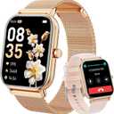 Smart Watch for Women Men, Fitness Tracker Watch for Android Phones iPhone Compatible, 1.85" Smart Watches for Women Men, 110+ Sport Modes Smartwatch (2 Strap)