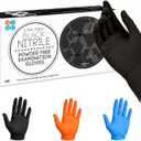 Nitrile Gloves Disposable Latex Free | Powder Free, Food Safe, Kitchen & Medical - Cleaning & Tattoo Supplies (S)