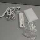 Ultra Thin Outlet Extension Cord, Surge Protector, Power Strip with USB Ports, Multi Plug Outlets, Slim Desktop Charging Station for Travel, Office 3ft