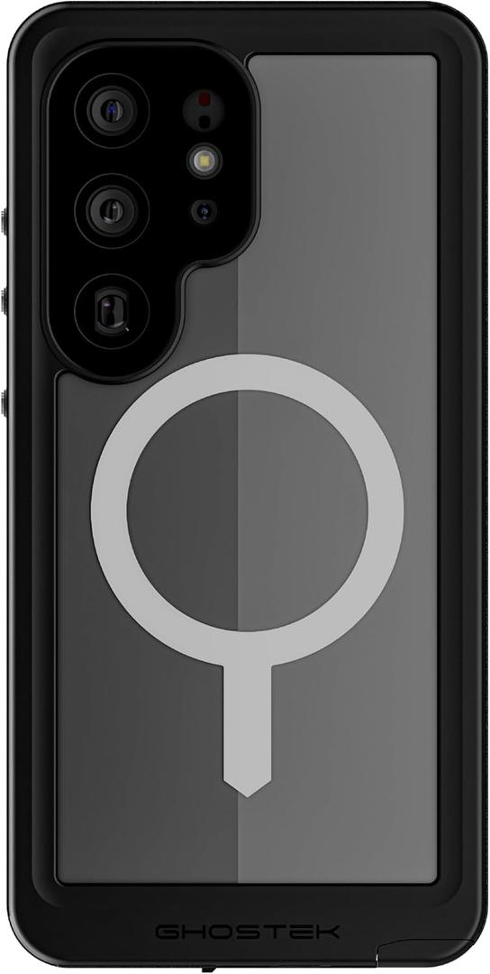 Nautical Slim Galaxy S25 Waterproof Case Rugged with Screen Protector, Camera Lens Cover and Magnetic MagSafe Compatible with Samsung S25 2025 (6.2") (Clear)