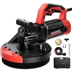 GLAUCUS 7-Inch Concrete Surface Grinder, Angle Grinder Kit with Dust Shroud, floor grinder, 2200W Motor,Auxiliary Handle, Diamond Wheel, 90 Seamless sanding for Floor, Wall, Adhesive and Ceiling