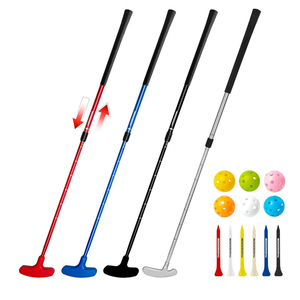 THIODOON Golf Putters for Men Women and Kids 4 Pack Mini Putter for Right or Left Handed Adjustable Golf Club Putt Putt Set for Children, Toddler Junior and Adults Red Blue Black Silver