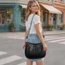 TANTOMI Crossbody Bags for Women Crossbody Purses and Wallet Vegan Leather Women's Shoulder Handbag for Everyday 2 PCS Set