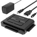 Alxum USB 3.0 to IDE SATA Converter, for Universal 2.5 & 3.5 inches SATA HDD SDD & IDE HDD Drives, Hard Drive Adapter with 12V 2A Power Adapter and USB 3.0 Cable (Type C)