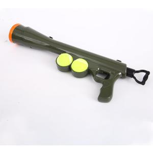 Dog Ball Launcher for Pet, Dog Ball Thrower Launcher with 2 Tennis Balls & Shoulder Strap, 23.4" Long-Range Ball Launcher Toy for All Dog Breeds, Tennis Ball Launcher for Dogs, Green