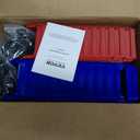 ReadySpace Plastic Containers for Organizing and Storage Bins for Closet, Kitchen, Office, Garage or Pantry Organization, Stackable Bins, Large (14.8" x 8" x 7"), 24-Pack, Blue And Res