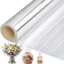 woric Cellophane Wrap for Gift Baskets 17In X 82 Ft Clear Cellophane Wrap Roll Gift Basket Wrapping Plastic for Mothers Day Graduation Gifts Baskets Treats Cookies Bouquets Birthday Wedding