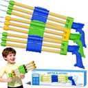 Toddler 4 Packs 3 Nozzles Water Blaster Pool Toys for Kids Ages 3 4 5 6 7+，Water Shooter Squirt Guns Bulk with Long Shooting Range, Super Water Cannon Toy Gifts for 3-6 4-8 Year Old Boys Girls Adults