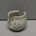 Sponge Holder for Kitchen Sink, Ceramic Dish Sponge Dish Rack Scrubby Caddy Kitchen Organizer Cute Sink Caddy Organizer, Farmhouse Decor, Speckled Glaze (Barrel)