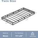 Tyndall Box Spring for Twin Bed, 5 inch Twin Box Spring Only, Strong Metal Frame Mattress Foundation, No Noise, Easy Assembly, Non Slip, Black