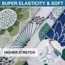 Smiry Printed Couch Cushion Covers, Stretch Soft Couch Covers for Sofa, Washable Non-Slip Sofa Slipcover Furniture Protector for Indoor and Outdoor (Backrest M, Light Green)