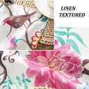 VOGOL Bird Pattern Farmhouse Valances, Light Filtering Privacy Curtains Valance for Dining Room, Faux Linen Flower Print Window Treatments for Office, 60W x 14L, 1 Panel