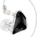 BASN Bmaster 2-Pin Triple Drivers in Ear Monitor Headphone with Two Detachable Cables Fit in Ear Suitable for Audio Engineer, Musician (Black)