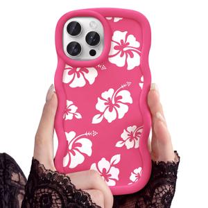 CASBST for iPhone 13 Pro Max Phone Case, Curly Wavy Frame with Cute Pattern