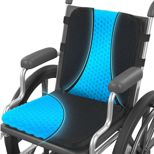 Sunlit Large Gel Seat Cushion & Back Cushion for Long Sitting with Non-Slip Cover, Gel Cushions for Wheelchair Office Chair Car Seat, Reduce Tailbone Pressure Hip Pain Relief