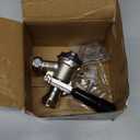 Keg Coupler - American Sankey D Keg Tap Connection, Draft Beer Tap with 304 Stainless Steel Probe, Kegerator Parts with Hose Clamp, Kegerator Accessories for 5/16" ID Hose, Homebrew & Commercial Use