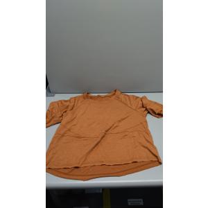 Womens Fashion T-Shirt Crewneck 3/4 Sleeves Solid Color Loose Basic Tops Summer Casual Tees Blouses (Medium, Khaki)