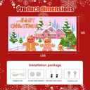 Christmas Garage Door Banner 13x6ft Pink Gingerbread House Merry Christmas Theme Backdrop Banners for Outside Inside Winter Door Cover Garage Wall Covering for Party Garage Decorations
