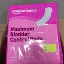 Amazon Basics Incontinence Pads for Women, Postpartum, Long, Maximum Absorbency, Bladder Control, Unscented, 78 Count (2 Packs of 39)