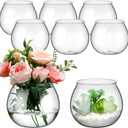 FoldTier 8 Pcs Plastic Fish Bowls for Centerpieces 27 oz Clear Fish Bowl for Drinks Unbreakable Heavy Duty Round Vase for Table Centerpieces Wedding Event Home Decor