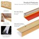 Raytano 10Pack 48" L Heavy-Duty Metal Stair Nosing, 1.2" x 2"W Self-Adhesive Non-Slip Aluminum Stair Edge Protector for Indoor and Outdoor Steps L- Molding (48in x 1.2 in x 2 in,Golden)