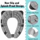 Travel Potty Seat for Toddler & Kid, Maliton Portable Potty Seat with Storage Bag, Foldable Potty for Toddler Travel, Non-Slip Potty Training Toilet Seat Cover with Splash Guard (Grey)