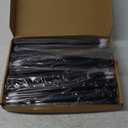 Macarrie 24 Packs Flameless Taper Candles Battery Operated Fake 11 Inch Long Candlelight LED Flameless Candlesticks Flickering Tapered for Christmas Church Prayer New Year Wedding(Black)