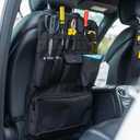 Car Seat Organizer,Multifunctional Tactical Car Seat Back Storage Pocket with Molle Pouch,Universal Fits for SUV,F150,Car Truck for Road Trips (1, Black)