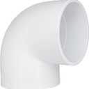 1 Pack 4" PVC 90 Degree Elbow Pipe Fittings (Socket x Socket), 2 Way Right Angle Adapter Coupling Schedule 40, 4 inch PVC Pipe Corner Connector DIY, White SCH 40