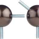 Ivilon Bay Window Curtain Rod Corner Connector - for Rods of 5/8 to 1-1/8 Inch - Oil Rubbed Bronze