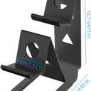 ASIEIT 2Packs Controller Holder, 2 Tier Universal Aluminum Display Stand for Desk Game Enthusiasts Gift Stand Compatible with Series XS, Elite 2, PS5, PS3, Switch Pro and Almost All Controller (Black & Silver)