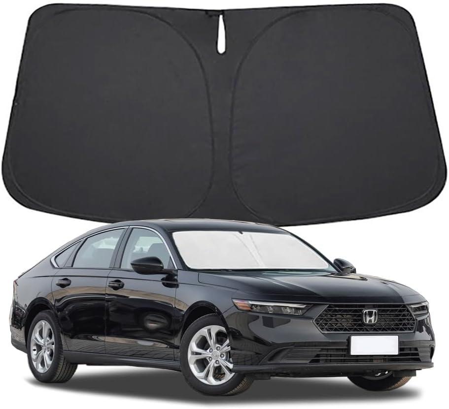 Windshield Sun Shade for Honda Accord 2023 2024 2025 Front Window Sun Visor Protector Honda Accord Accessories Foldable Sunshade Blocks UV Rays Keeps Your Car Cooler