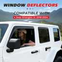 in-Channel Rain Guards Compatible with Jeep Wrangler JL 2018 2019 2020 2021 2022 2023 2024 Full Size Shatterproof Heavy-Duty Side Window Deflectors, Window Visor -Black, 4 PCS
