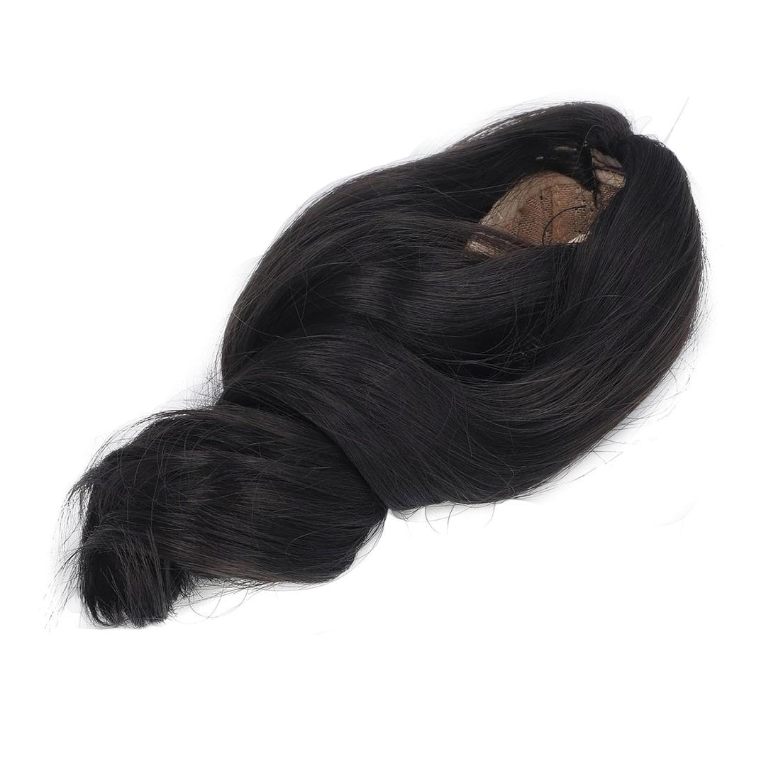 Soft Silk Doll H Wig /6 5.5-17.5cm Head Circumference y H - Decoration Doll Wig for Dolls, Soft and Silky L - Ideal for Doll Ecoration (Black)